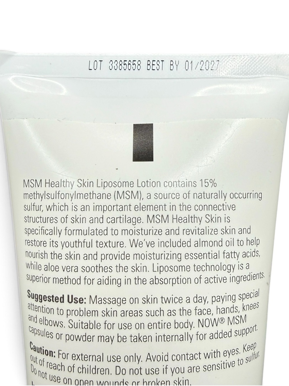 NOW Solutions MSM Healthy Skin Liposome Lotion 8oz Almond oil & Aloe - Picture 6 of 7